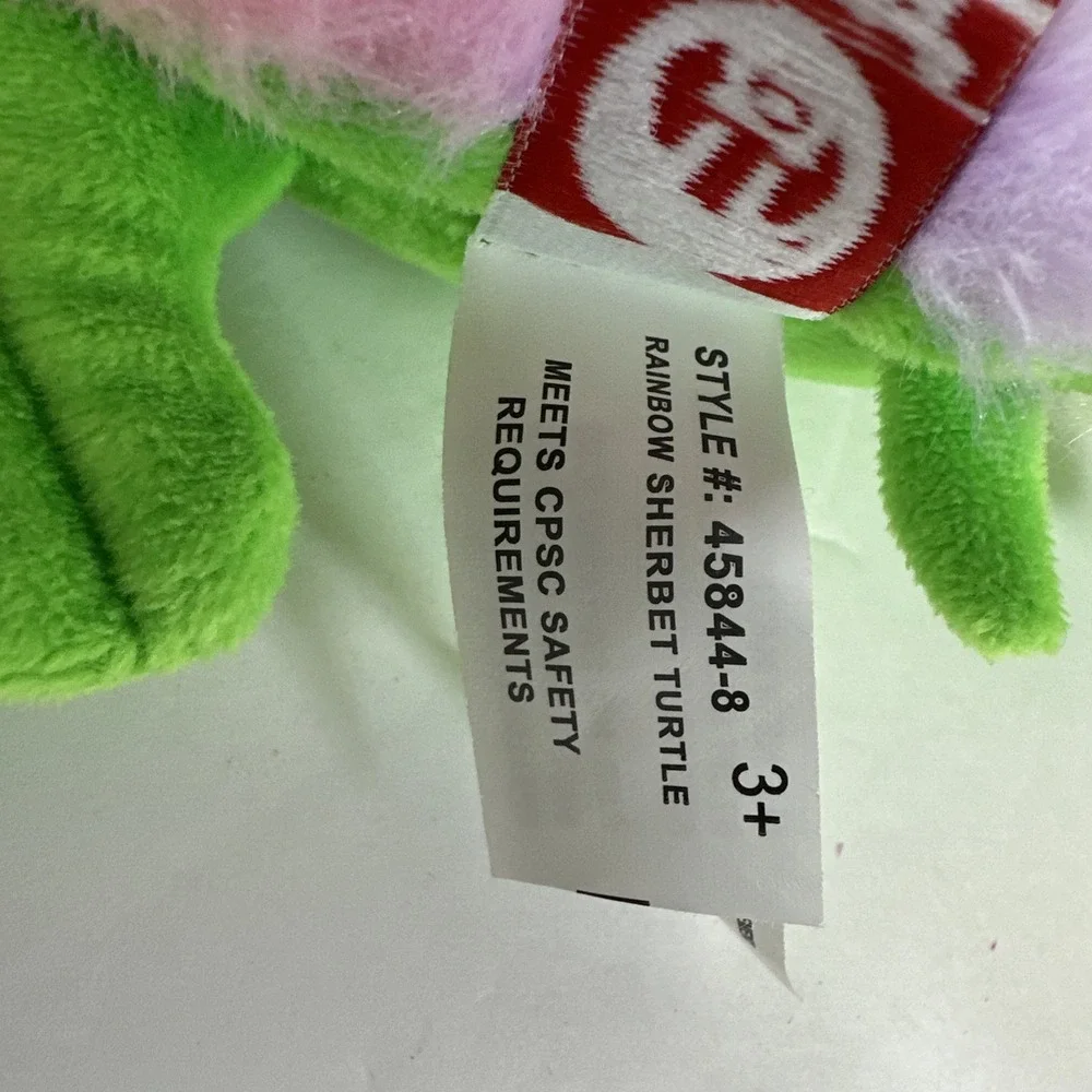 Fiesta Rainbow Sherbet Turtle Plush Glitter Eyes 7